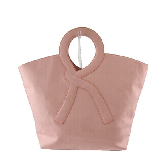 ROBERTA DI CAMERINO Tote Bag R handle pink Authentic USED B1169